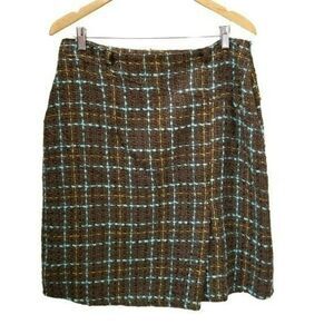 Vintage Goodclothes Plaid Belted Skirt Size 12